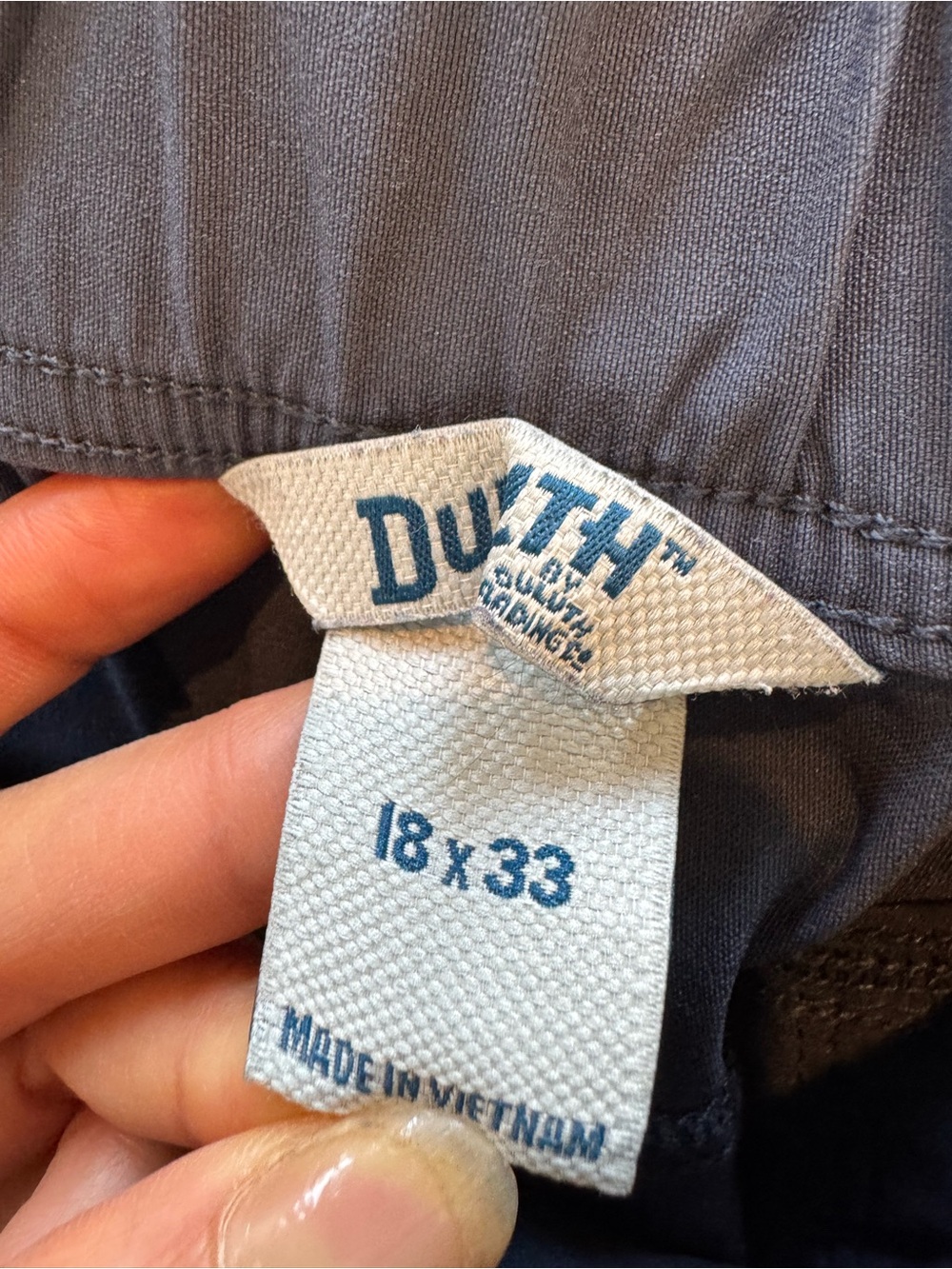 Duluth Trading 18x33 Dry on the Fly Bootcut Cargo Women’s Pant Blue Roll Cuffs - Picture 12 of 16